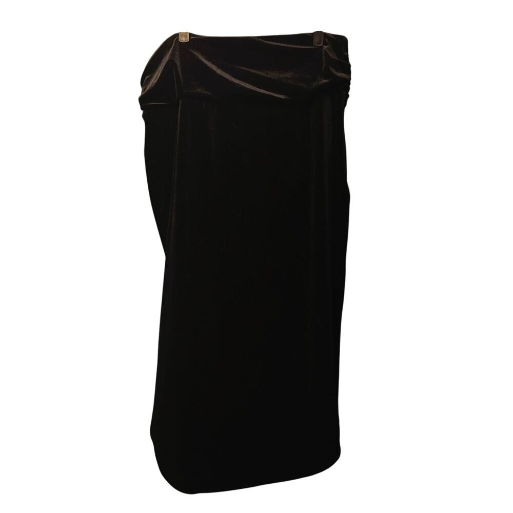 BAR 111 black velvet diagonal skirt size XXL whimsygoth darkfairy - Picture 2 of 5
